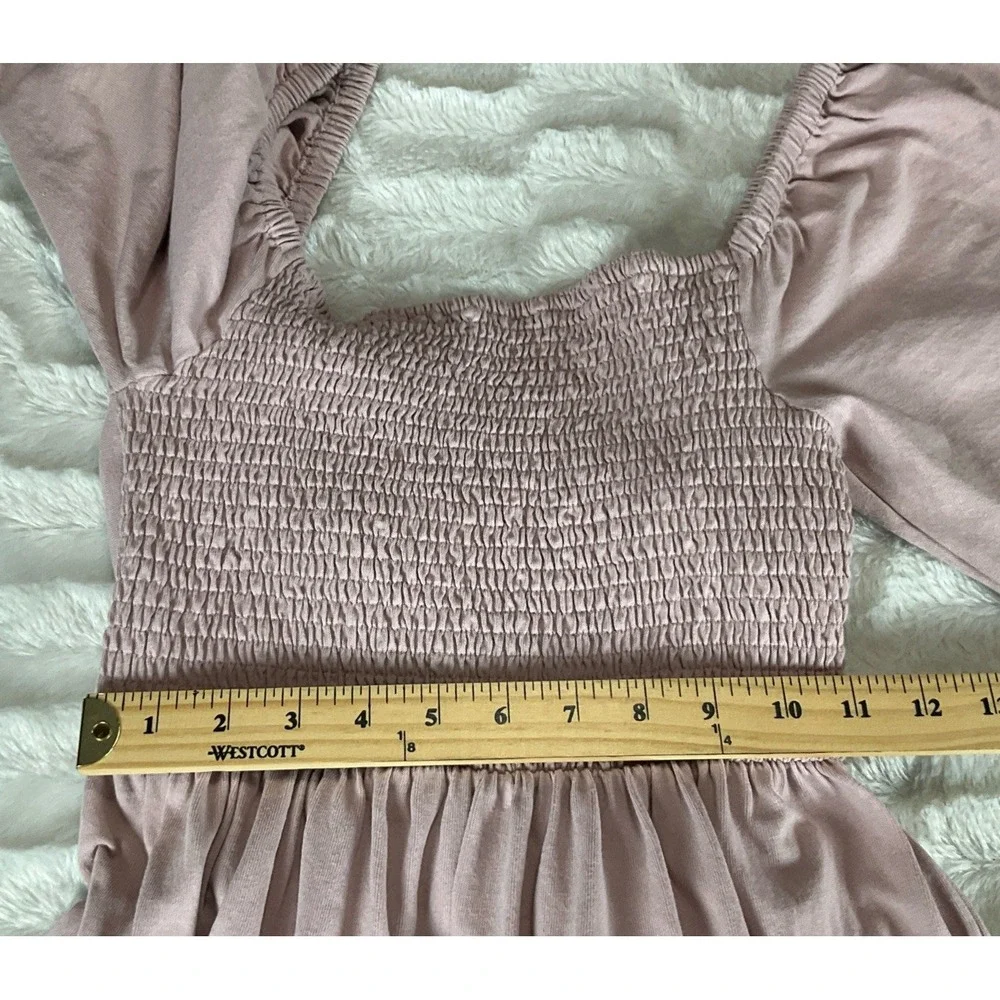 Free People Beach Womens Small Pink Colette Convertible Smocked Mini Dress Party